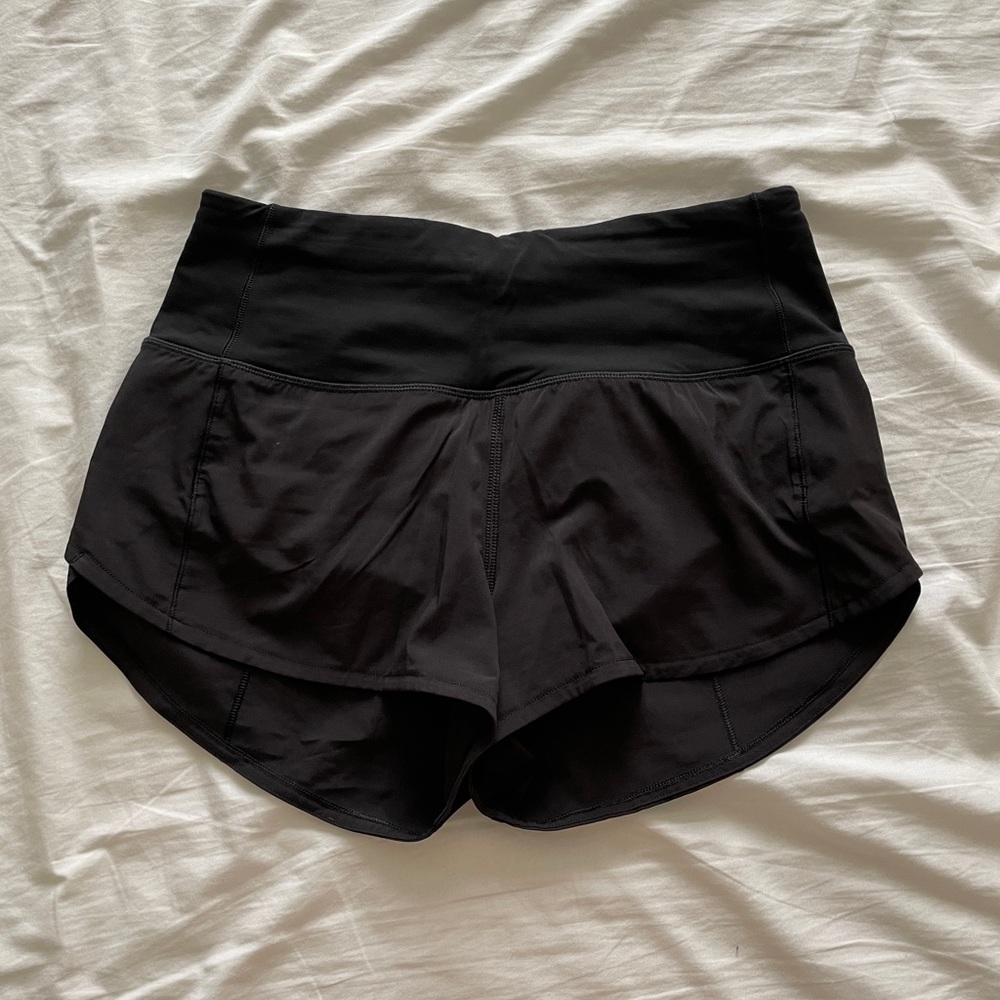 Black Lululemon Speed Up HR Shorts